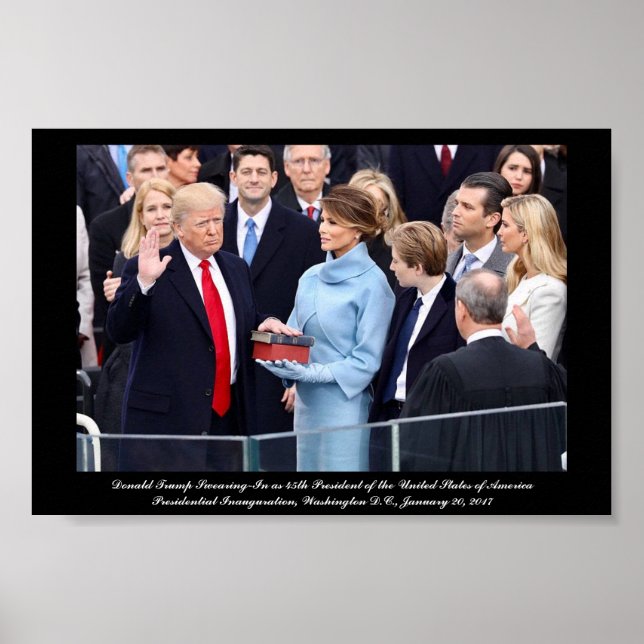 Póster La toma de posesión de Donald Trump como president (Frente)