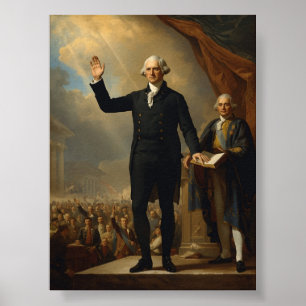 Póster La toma de posesión del Presidente George Washingt