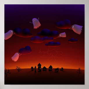Póster La tormenta de acopio (noche de Halloween)