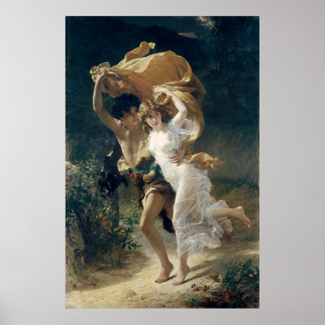 Póster La tormenta de Pierre Auguste Cot (Frente)