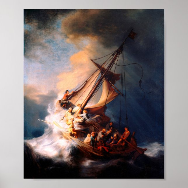 Póster La tormenta en el mar de Galilea (Frente)