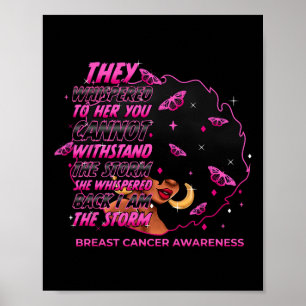 Póster La tormenta Mujeres Negras Respira Cáncer de Mama