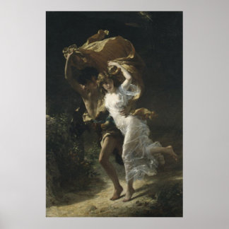 Póster La tormenta Pierre-Auguste Cot 1880