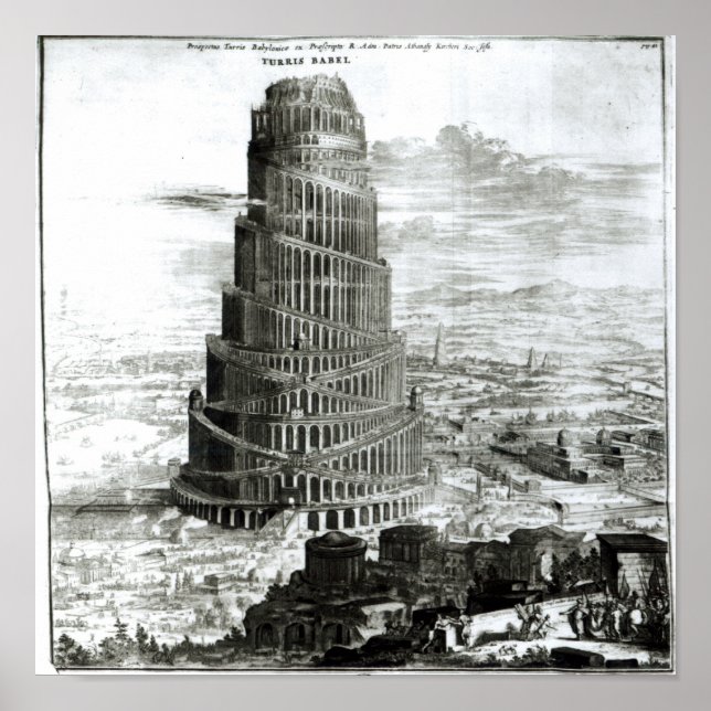 Póster La Torre de Babel, 1679 (Frente)