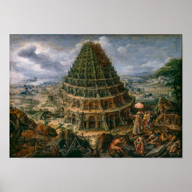 Póster La Torre De Babel | Marten van Valckenborch | (Frente)