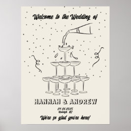 Póster La torre de la Boda de bienvenida de Hannah Champa