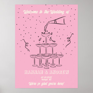 Póster La torre de la Boda de bienvenida de Hannah Champa