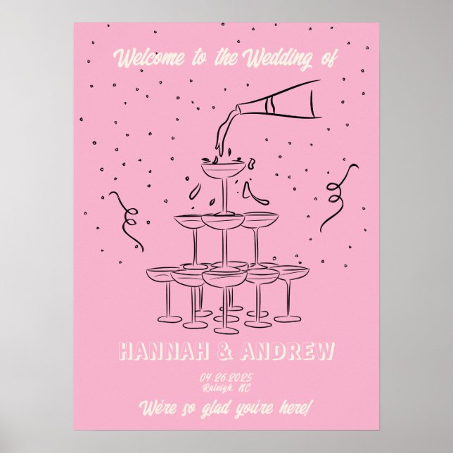Póster La torre de la Boda de bienvenida de Hannah Champa (Frente)
