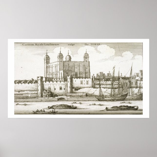 Póster La Torre de Londres, 1647 (grabado) (Frente)