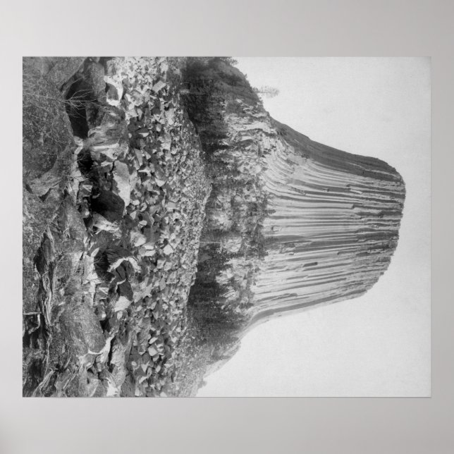 Póster La Torre del Diablo desde Occidente con caídas (Frente)