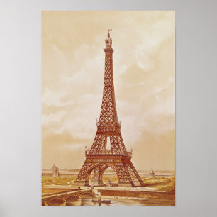 Póster La Torre Eiffel, 1889