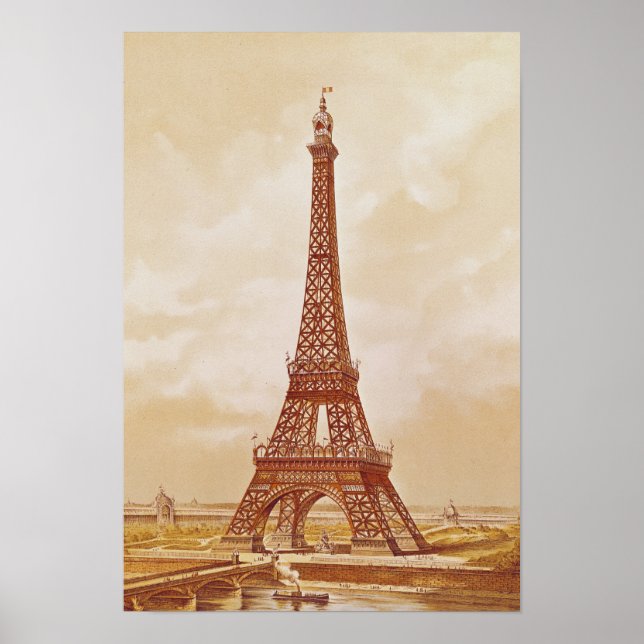 Póster La Torre Eiffel, 1889 (Frente)