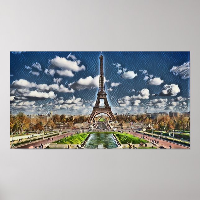 Póster La Torre Eiffel de París Francia (Frente)