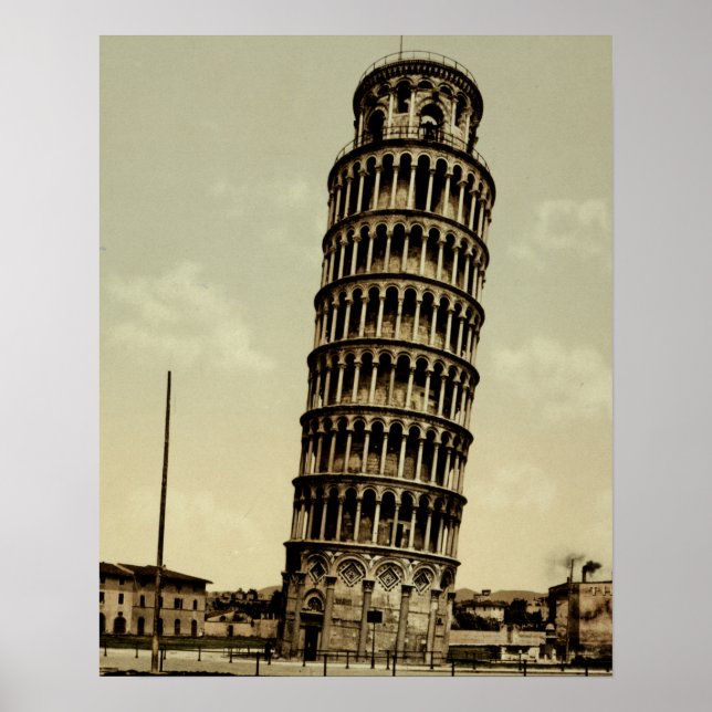 Póster La Torre Inclinada de Pisa (Frente)