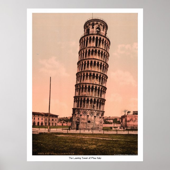 Póster La Torre inclinada de Pisa, Italia (Frente)