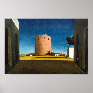 Póster La Torre Roja   Giorgio de Chirico   