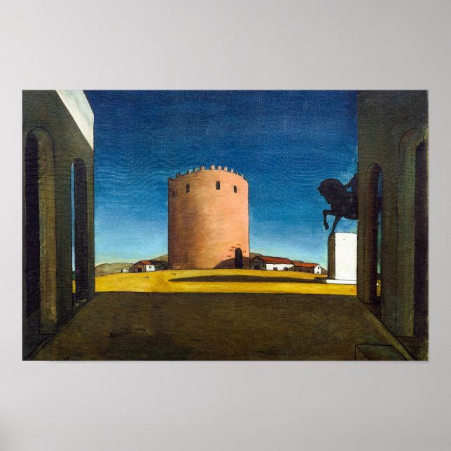 Póster La Torre Roja | Giorgio de Chirico |  (Frente)