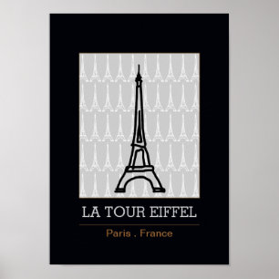 Póster La Tour Eiffel / blanco y negro