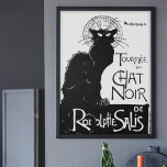 Póster La tournée du Chat Noir<br><div class="desc">Un estilo de arte pop blanco y negro,  escrito por el pintor suizo Theophile Steinlen,  poster de arte de 1896. "Chat Noir" es francés para "gato negro". Los marcos opcionales (no incluidos) están disponibles por un coste adicional.</div>