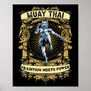Póster La tradición se une al poder - Kickboxing y Muay T