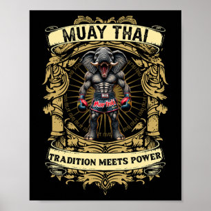 Póster La tradición se une al poder: kickboxing y Muay Th