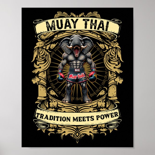 Póster La tradición se une al poder: kickboxing y Muay Th (Frente)
