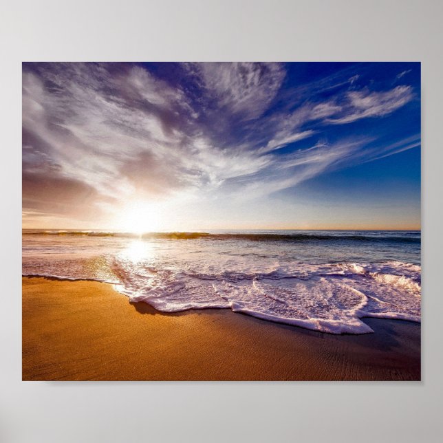 Póster La tranquilidad de la playa (Frente)