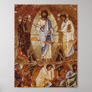 Póster La transfiguración del icono de Cristo