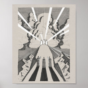 Póster La transfiguración - Jesús, Moisés y Elías