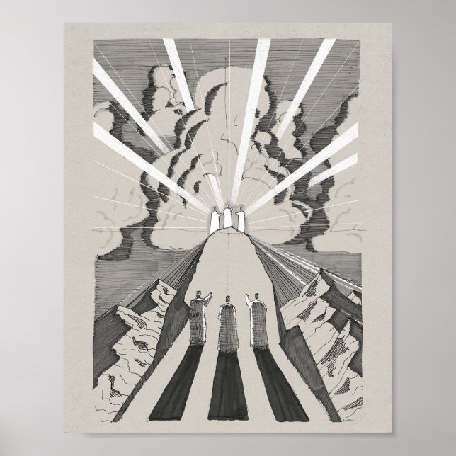 Póster La transfiguración - Jesús, Moisés y Elías (Frente)