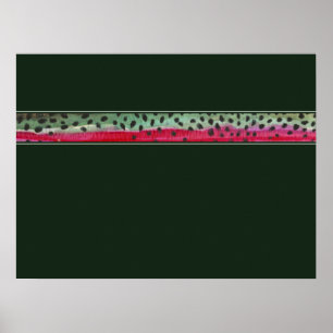 Póster La trucha arco iris de la piel