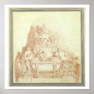 Póster La tumba del Papa Urbano VIII (1568-1644) de Gianl
