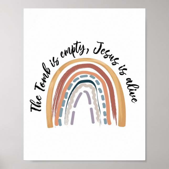 Póster La Tumba Está Vacía Jesús Está Vivo Se Ha Levantad (Frente)