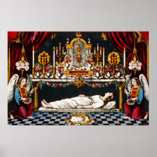 Póster La tumba sagrada de la Virgen bendecida - 1907