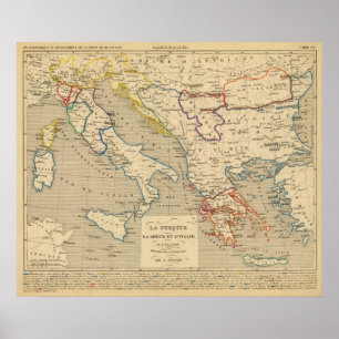 Póster La Turquie, la Grece et l'Italie de 1700 a 1840