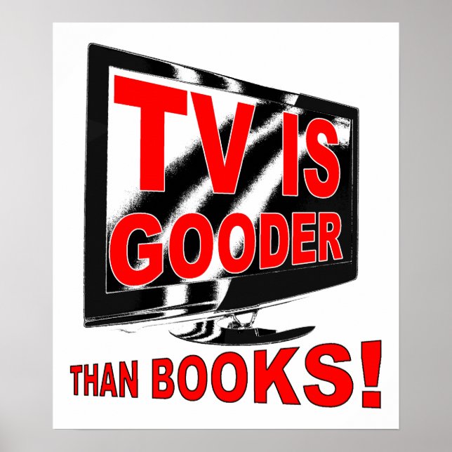 Póster La TV es poster divertido de Gooder (Frente)
