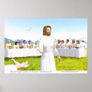 Póster La Última Cena de Jesús - Eucaristía