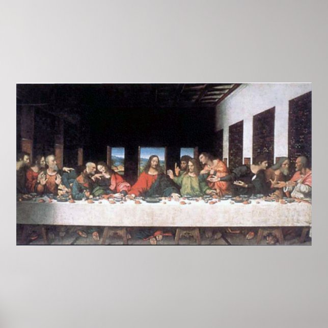 Póster La Última Cena de Leonardo da Vinci (Frente)