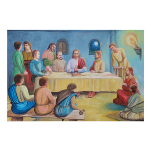 Póster La Última Cena: Jesús y los Discípulos