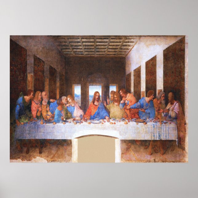 Póster La última cena - Leonardo Da Vinci (Frente)