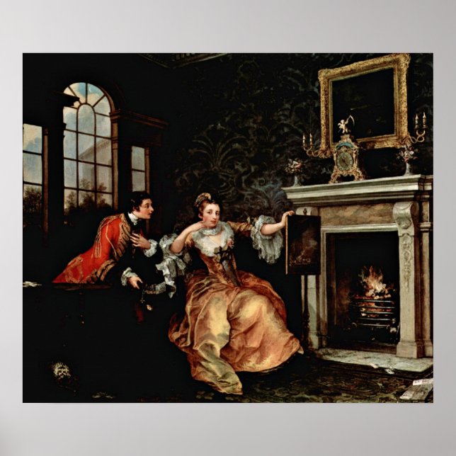 Póster La última toma de la Dama, por William Hogarth (Frente)