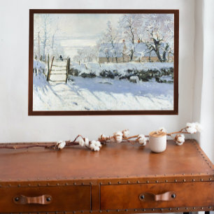 Póster La urraca de Claude Monet