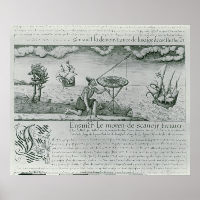 Póster La utilización del sextante (Frente)