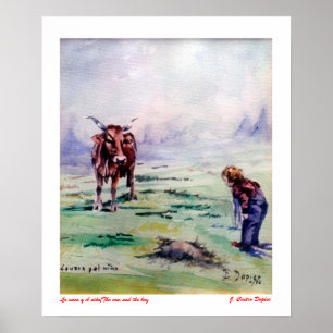 Póster La vaca y el niño/The cow and the boy