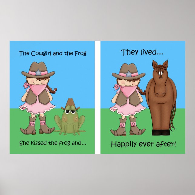 Póster La vaca y el Poster de rana Brunet (Frente)