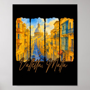 Póster La Valeta Malta Viajar Viaje Pincelada La Valeta