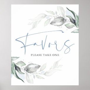 Póster La vegetación azul turbia y las hojas plateadas fa