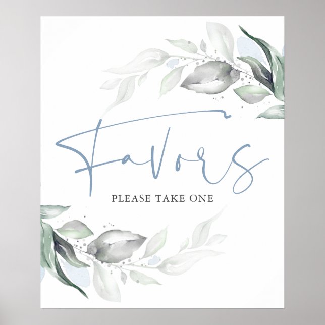 Póster La vegetación azul turbia y las hojas plateadas fa (Frente)