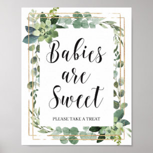 Póster La vegetación de los bebés de boho suculentos es u