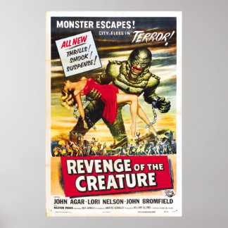 Póster La venganza de la criatura Poster clásico de horro